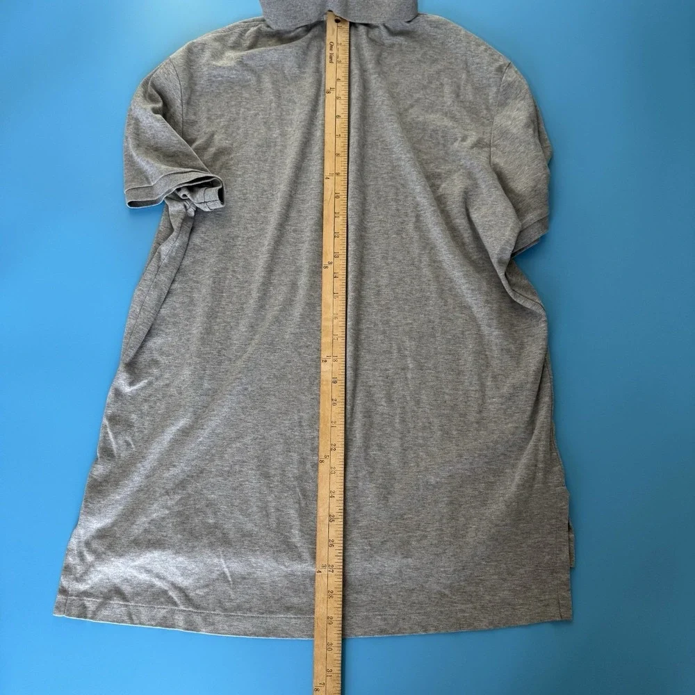 POLO RALPH LAUREN Men's Gray Pima Soft Touch Polo Shirt Size XL Preppy Golf